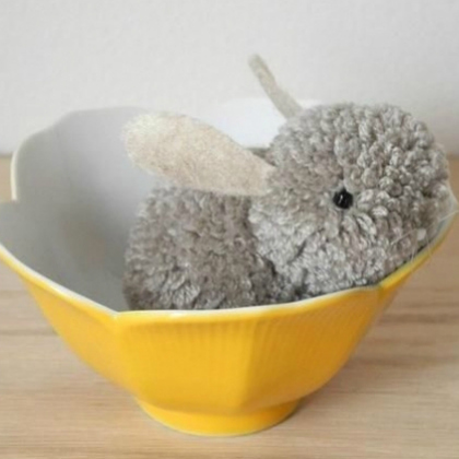Amazing Crafts for Kids to Learn And Enjoy Grey Woolen Rabbit