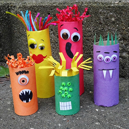 Crazy Monster Crafts for Kids Stand Straight Monsters