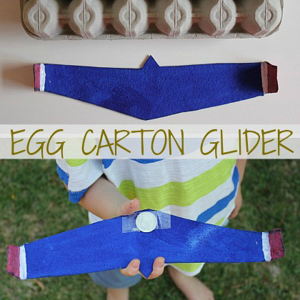 Fly Higher : DIY Airplane Crafts For Kids Egg Carton Glider