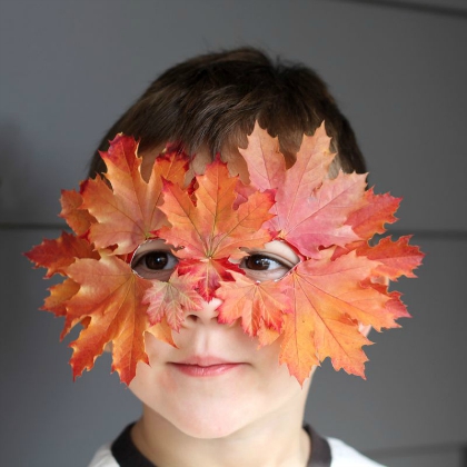 Maple leaf mask Art And Craft With Mother Nature-Fun Fall Leaf Crafts for Kids