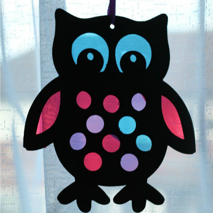 Easy and Creative Glass Painting Ideas for Kids The Owl Stained Painting