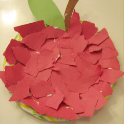 Apple Crafts & Activities for Preschool Crumbled Pieces For Apple Crafts