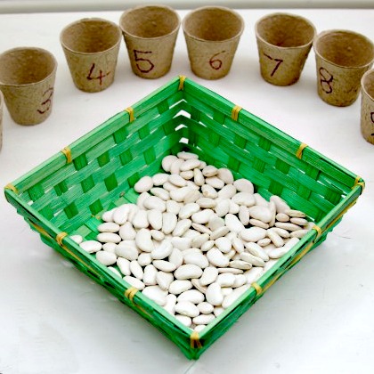 Number Learning Activities For Kids Counting Beans For Learning