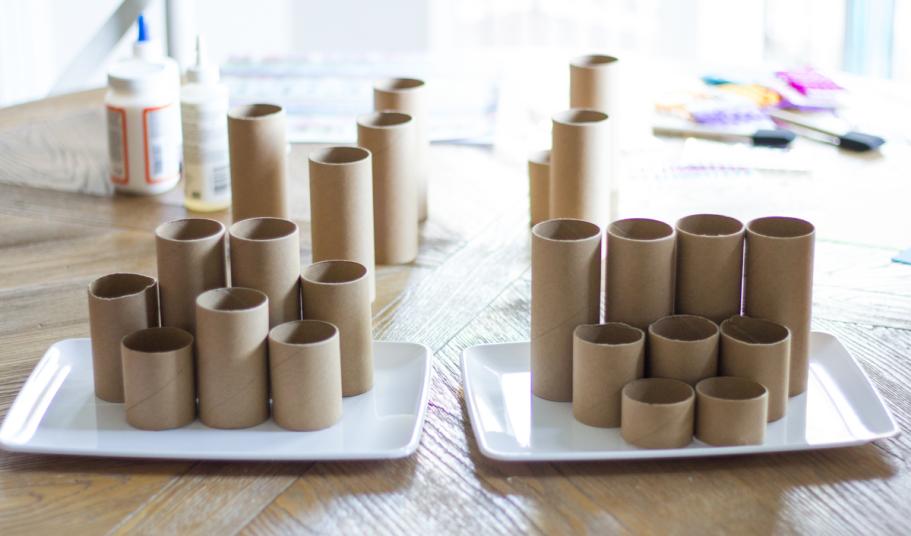 DIY Desk Organizer from Toilet Paper Rolls for Kids (Step by Step)