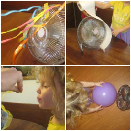 Fun Balloon Science Experiments for Kids Throwing Balloons In Front Of A Fan