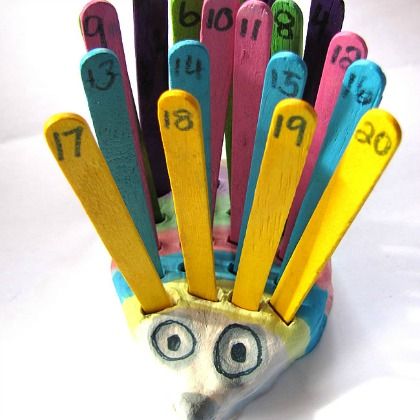 Coloured Popsicle Sticks Game