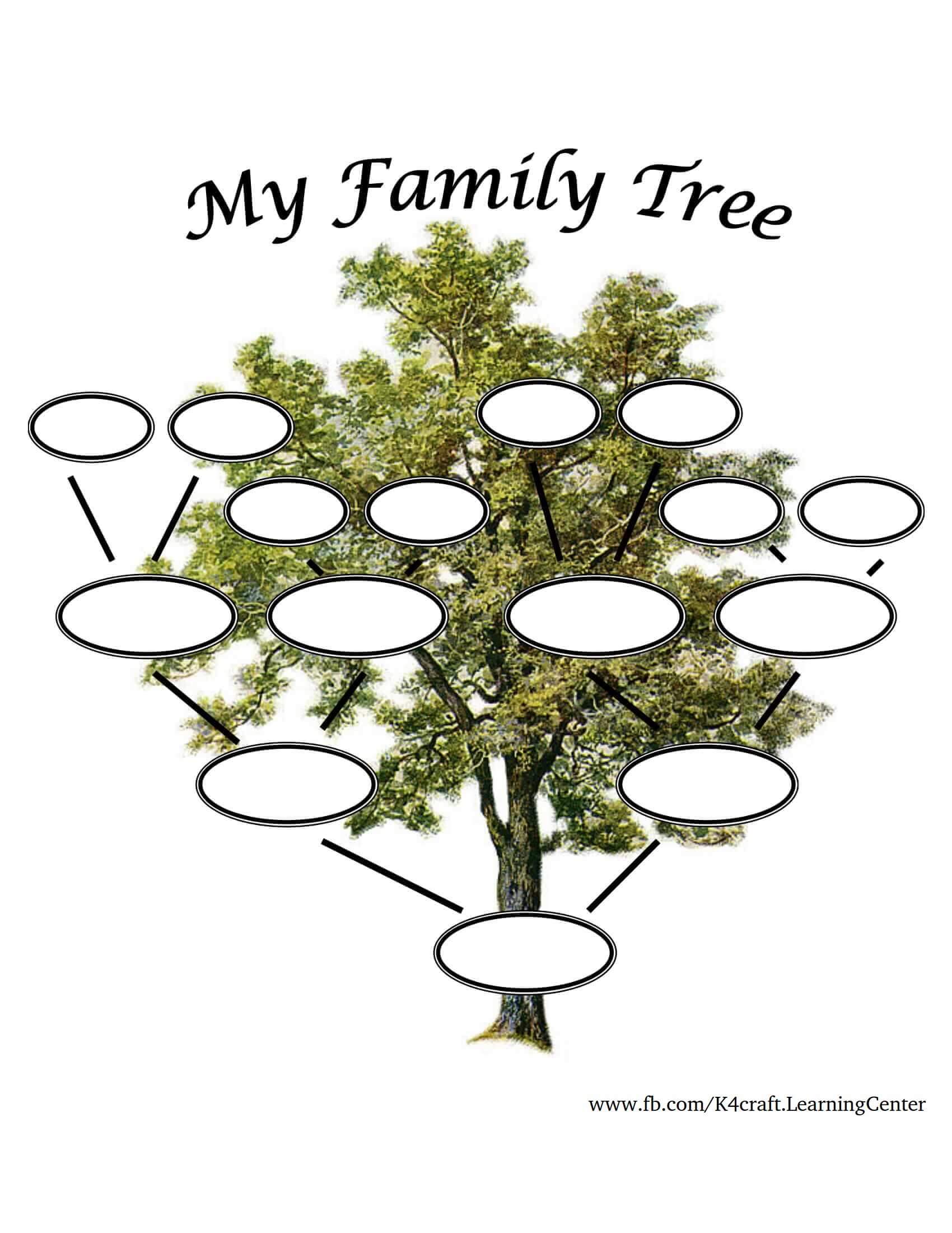 Генеалогическое дерево шаблон для заполнения