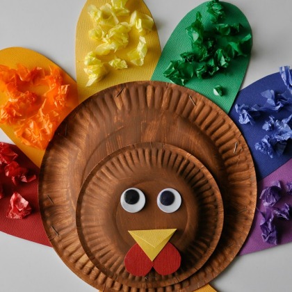 Art And Craft With Tissue-Easy Tissue Paper Crafts For Kids Paper Plate Cock