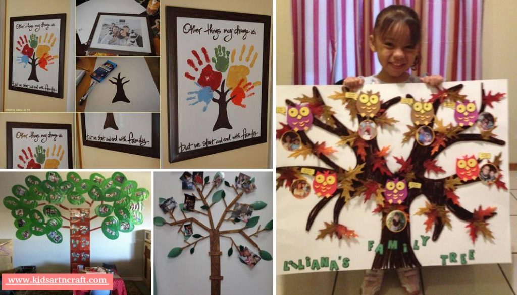 Family Tree For Kids Project DIY Ideas for School Children Kids Art