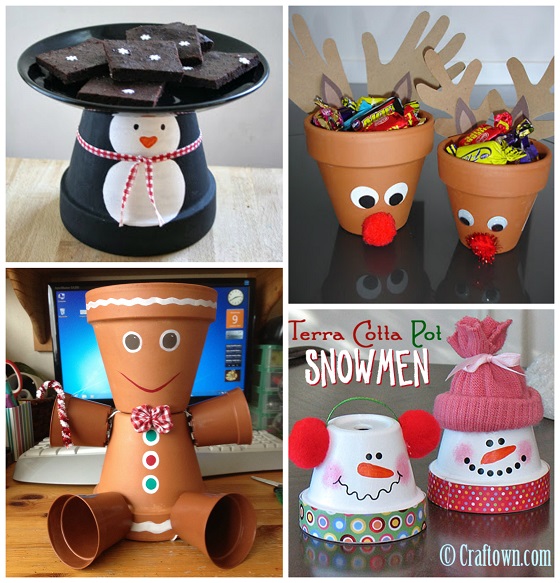 Creative Terra Cotta Pot Christmas Crafts for Kids - Kids Art & Craft