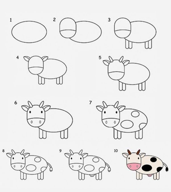 10+ Easiest Animals To Draw - JacySerkut