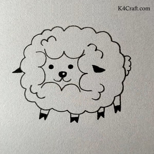 Fluffy Stuff drawing for kids - easy and simple