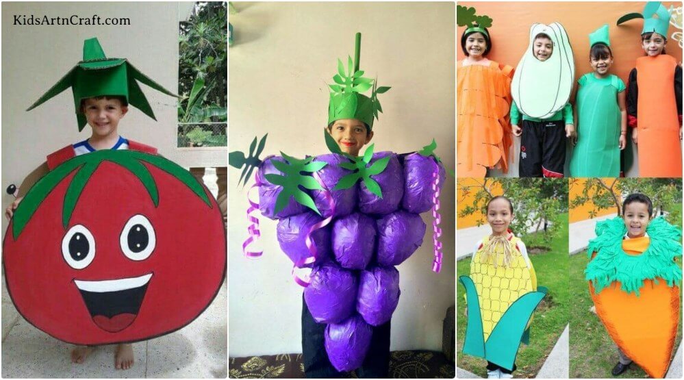 Vegetable fancy dress for kids | Fancy dress for kids, Kids dress, Vegetable  dress
