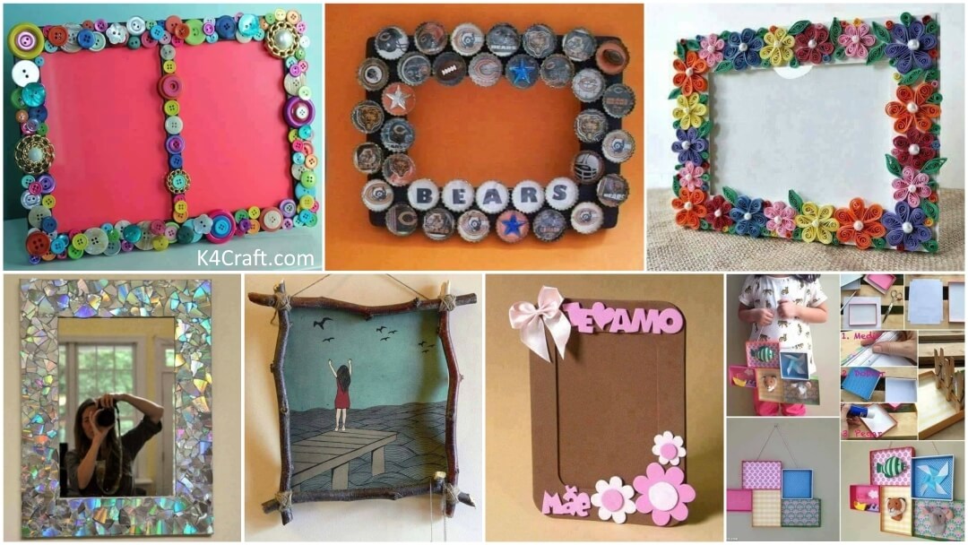 how to make photo frame at home with paper easy