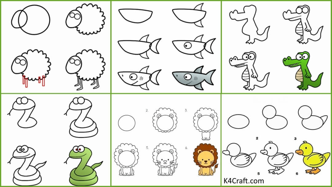 How To Draw Animals Step By Step For Kids Printable