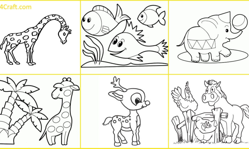 Animal Coloring Pages for Kids - Kids Art & Craft