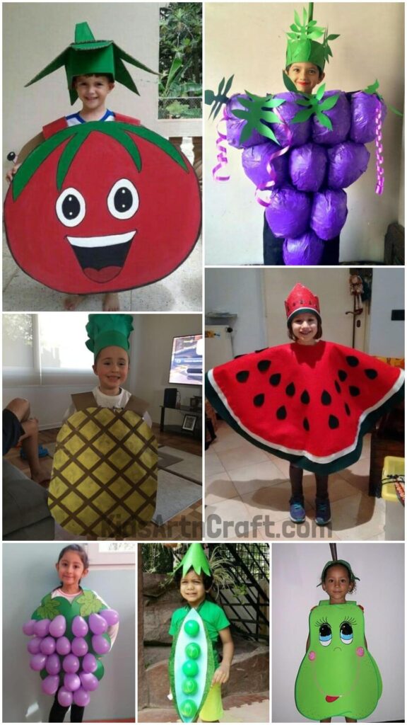 Fruit & Vegetable Costumes for Kids - Homemade Fancy Dresses - Kids Art ...