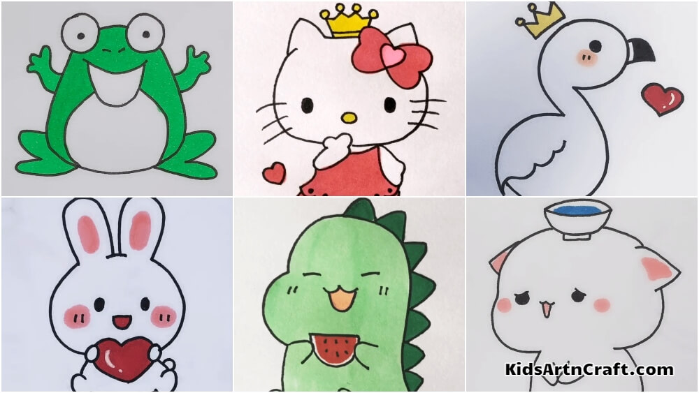 Super Easy Drawings for Kids  Animals Leaves  More  Kids Art  Craft