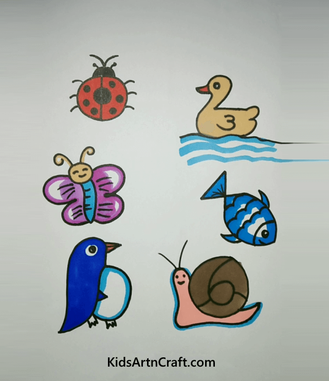 Sea Animal Drawings for Kids - Kids Art & Craft