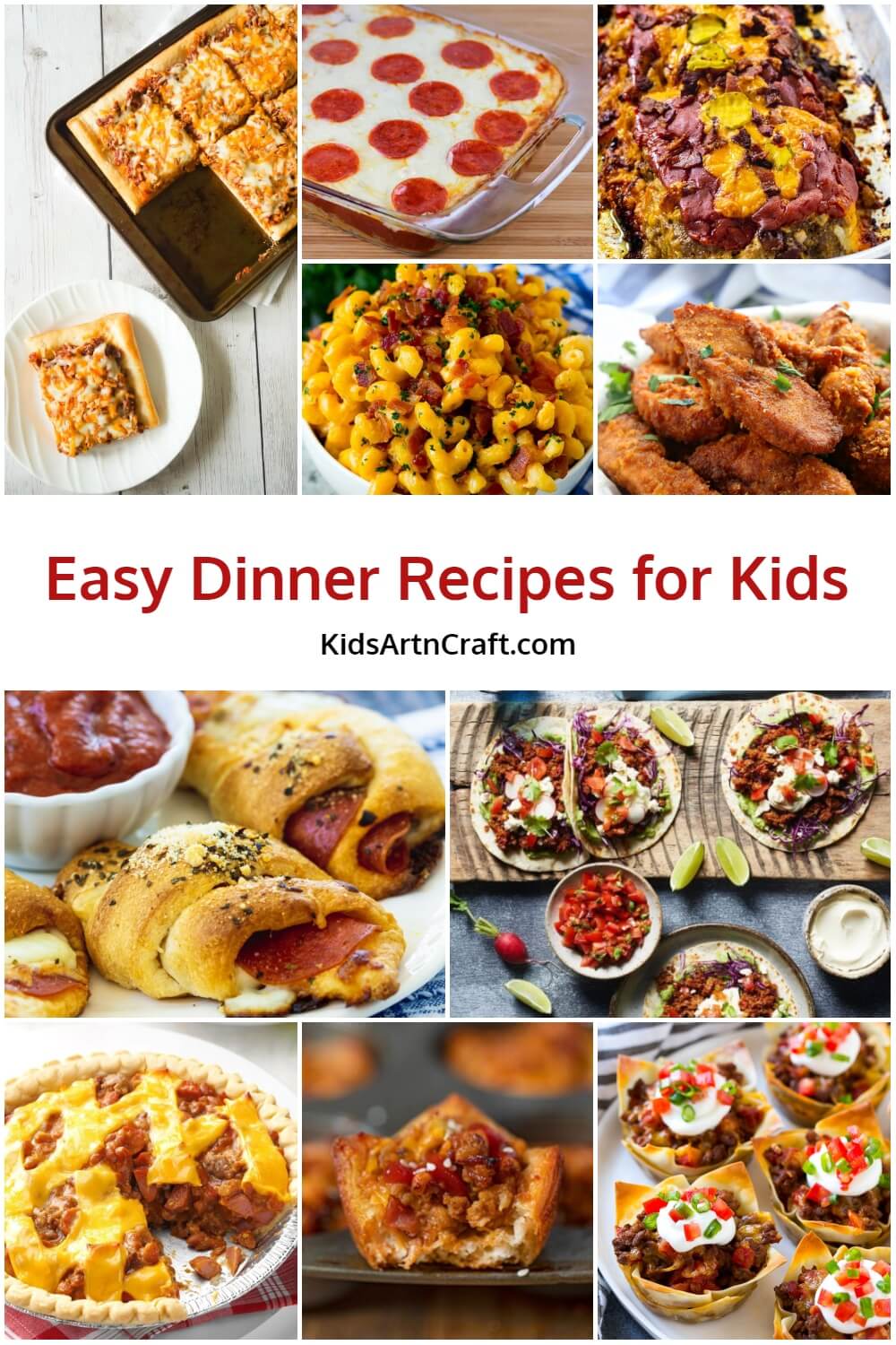 Easy Dinner Recipes for Kids - Kids Art & Craft