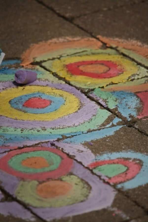 Colourful Chalk Art Activity Art Projects for Preschoolers