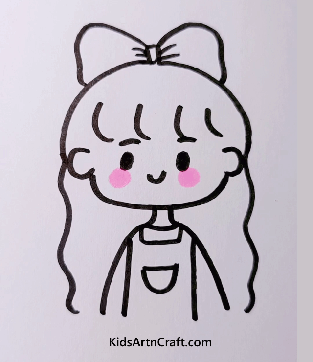 easy girl drawing for kids
