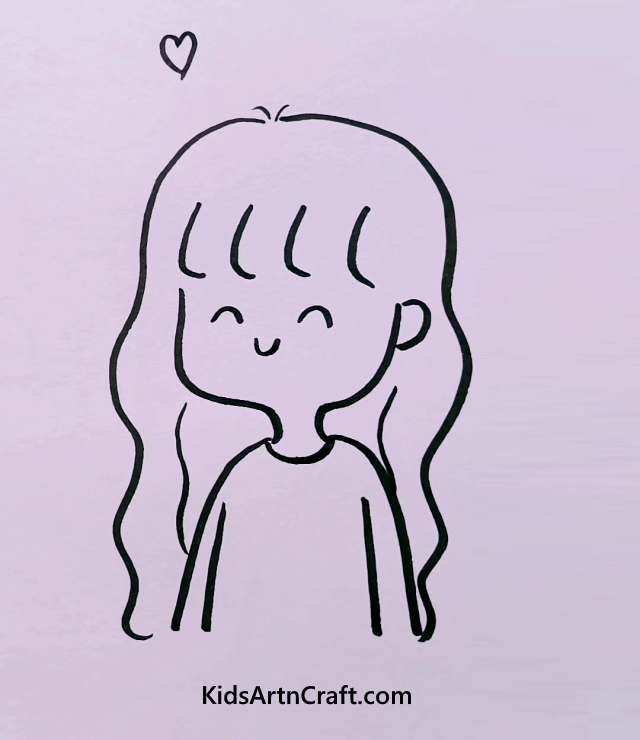 easy girl drawing for kids