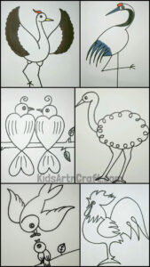 Cute Bird Drawings for Kids - Kids Art & Craft