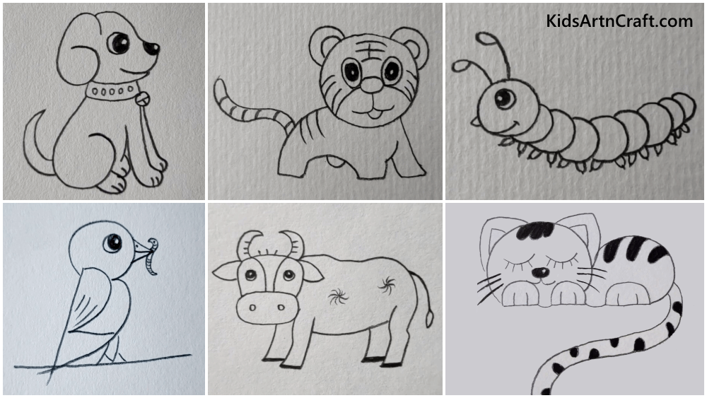 easy pencil drawings for kids to make at home