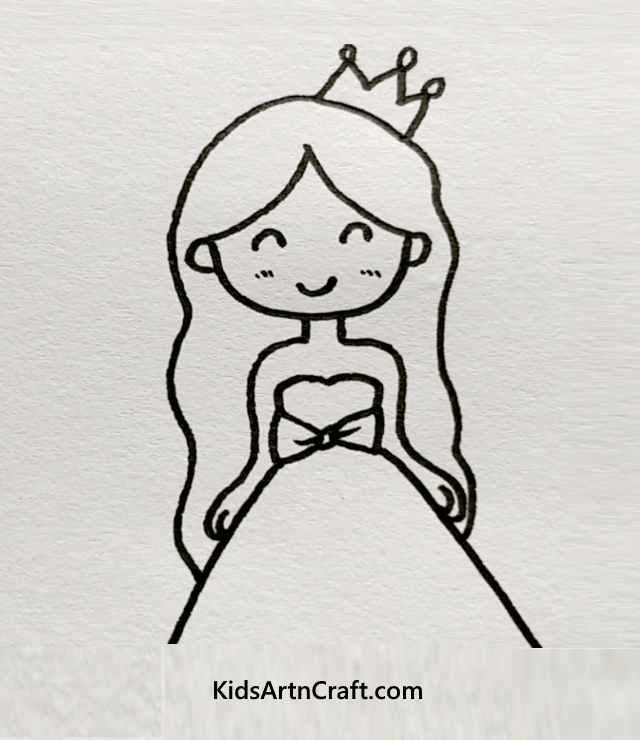 Princess drawing ||beautiful doll drawing for kids & toddlers|Easy drawing  learning for children - YouTube