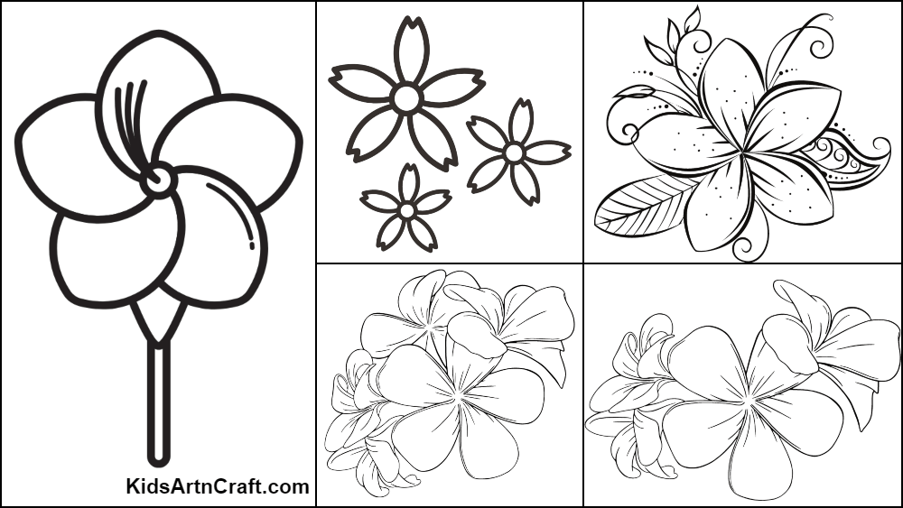 tropical flower printable coloring pages