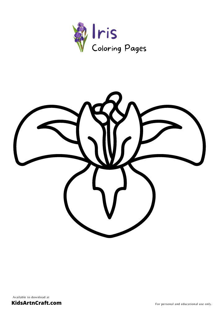 Iris Coloring Pages For Kids – Free Printables - Kids Art & Craft