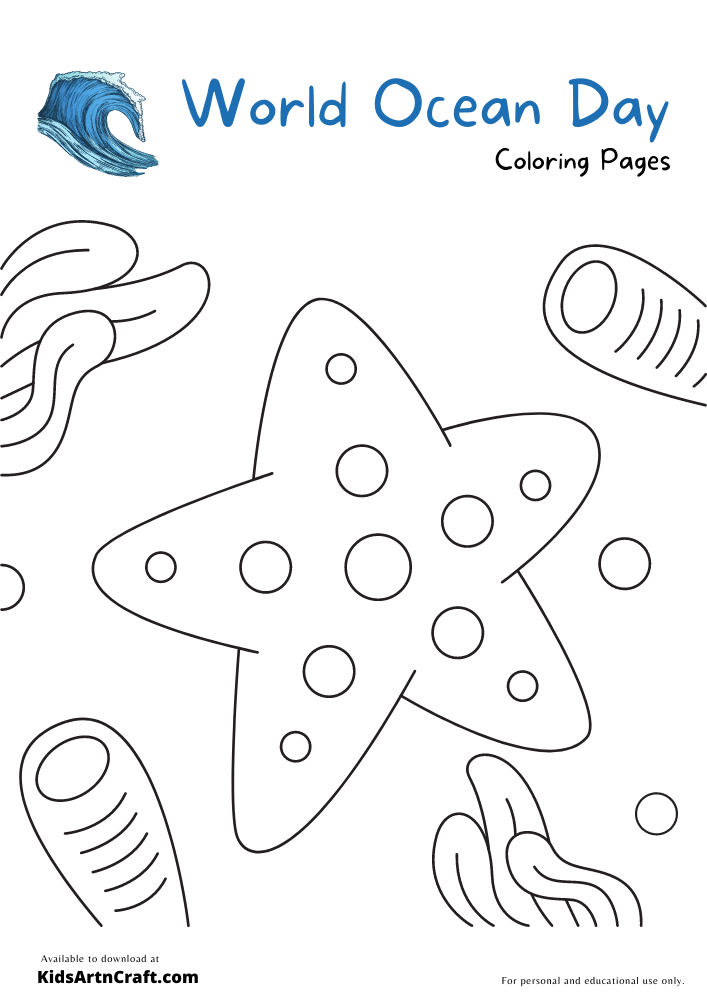 World Oceans Day Coloring Pages For Kids Free Printables Kids Art