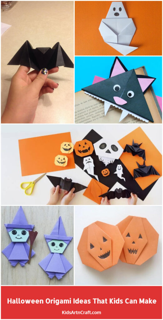 Halloween Origami Ideas That Kids Can Make - Kids Art & Craft