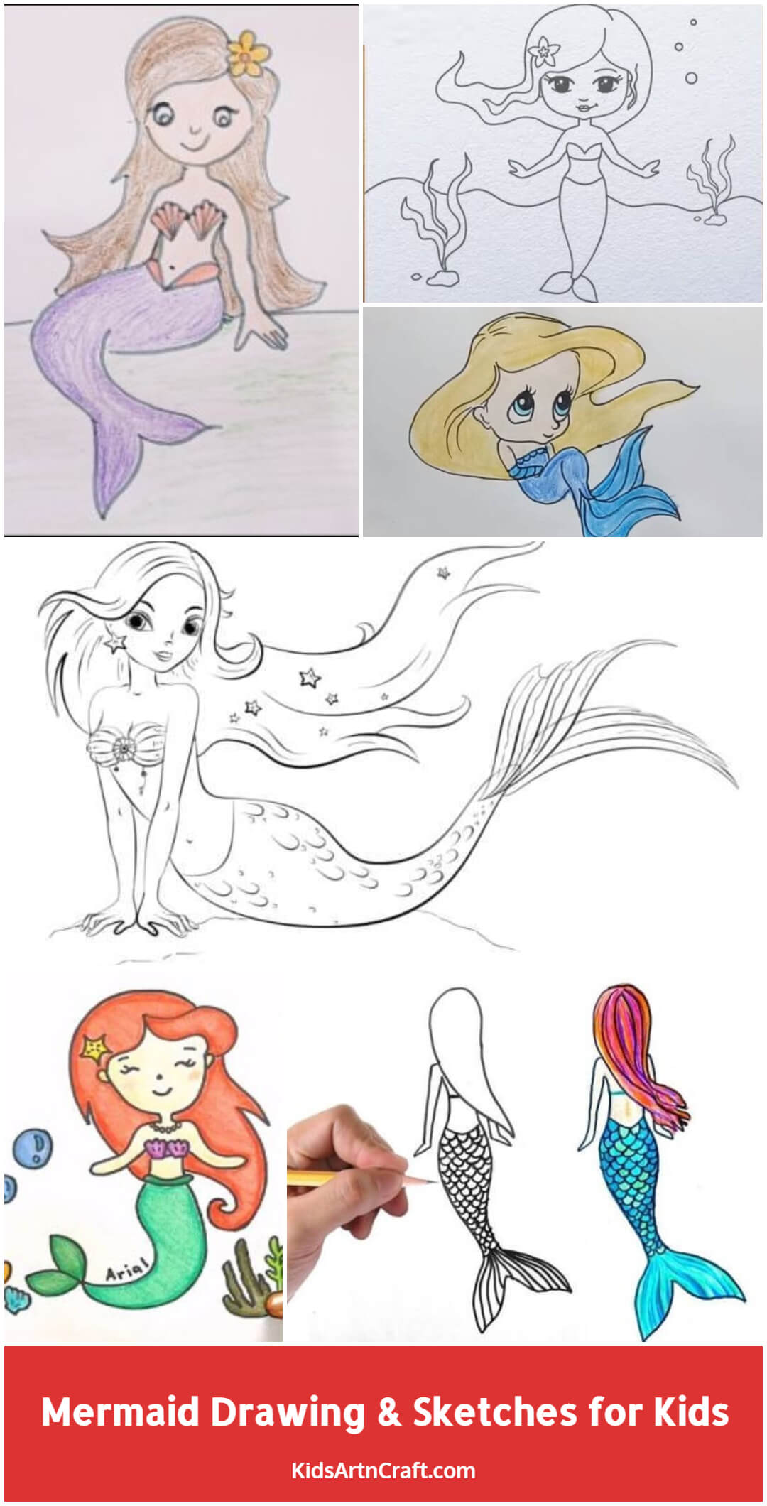 HOW TO DRAW A MERMAID SCENERY DRAWING | OIL PASTEL DRAWING OF MERMAID | JALPARI  DRAWING EASY | Easy drawings, Art drawings for kids, Mermaid drawings