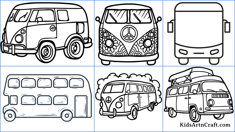 volkswagen bus coloring pages
