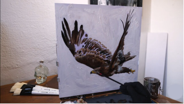 Hawk Paintings For Kids Hawk Painting In Oil Step By Step