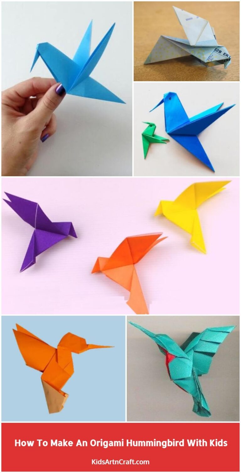 How To Make An Origami Hummingbird With Kids Kids Art And Craft
