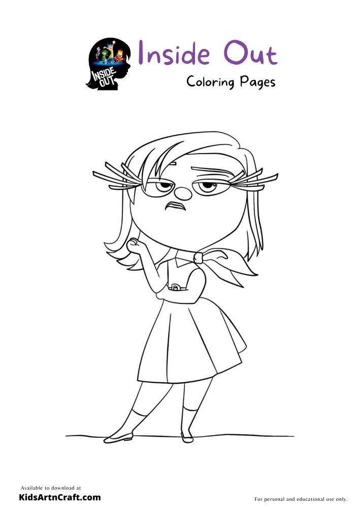 Inside Out Coloring Pages For Kids – Free Printables - Kids Art & Craft