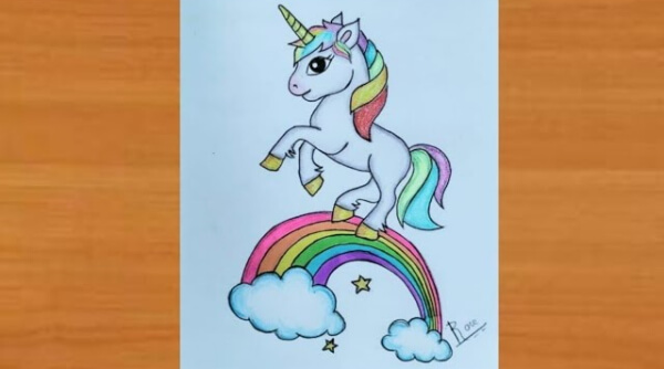 Unicorns  Free printable Coloring pages for kids