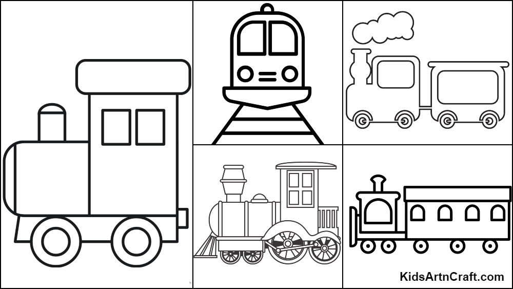 How to Draw and Paint Toy Train | Easy Drawing for Kids - YouTube
