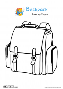 Backpack (School Bag) Coloring Pages For Kids – Free Printables - Kids ...