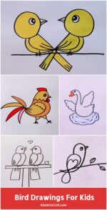 Bird Drawings For Kids - Kids Art & Craft