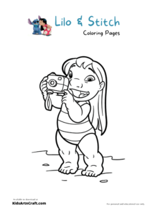 Lilo & Stitch Coloring Pages For Kids – Free Printables - Kids Art & Craft