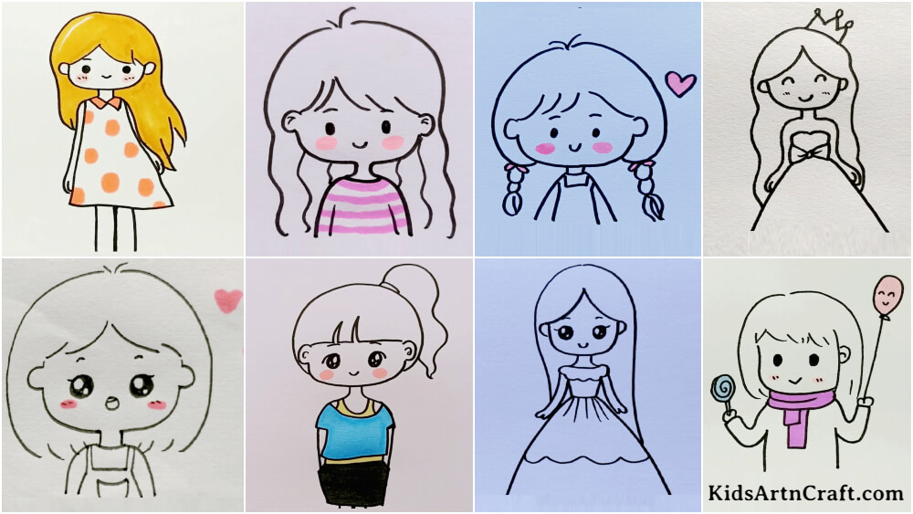 15 Easy How to Draw a Girl Projects
