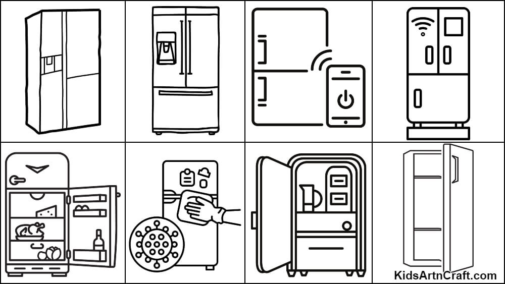 refrigerator coloring page