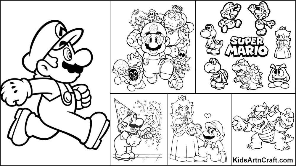 Super Mario Bros Coloring Pages For Kids – Free Printables - Kids Art