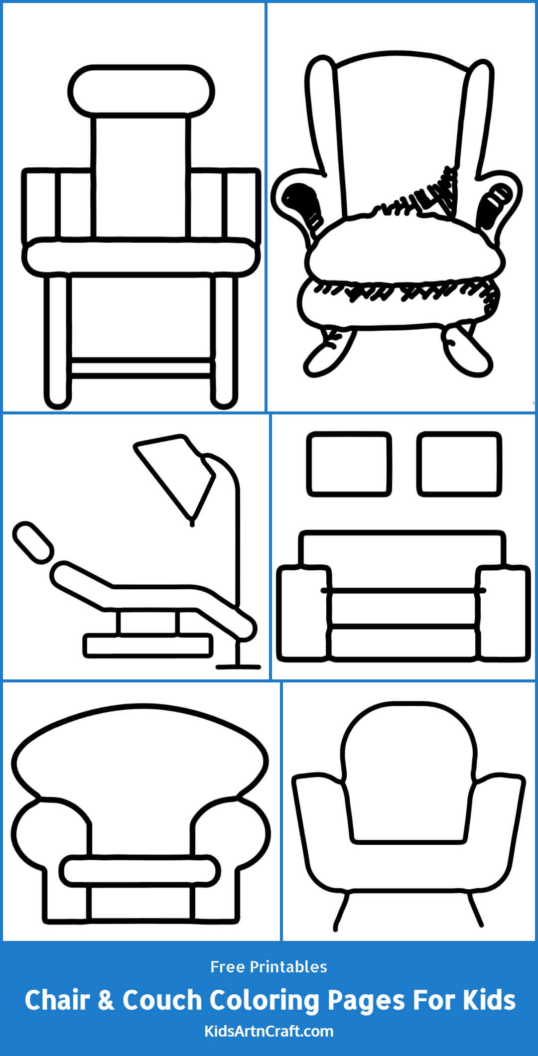 Couch Coloring Pages For Kids – Free Printables - Kids Art & Craft