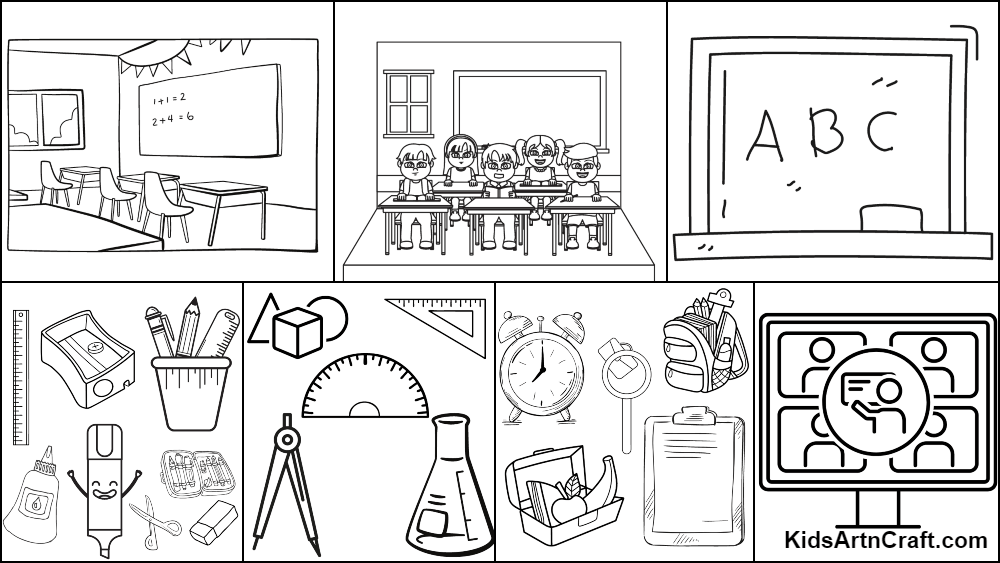 Classroom Coloring Pages For Kids