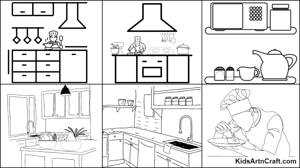Kitchen Coloring Pages For Kids Free Printables Project Kidsartncraft Coloring FI 